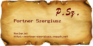 Portner Szergiusz névjegykártya